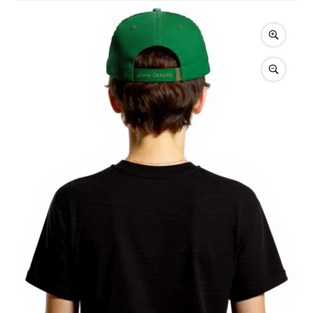 NWT John Deere Boys Baseball Hat Youth Green OSFM Adjustable Cotton Cap Kids New - Picture 4 of 6